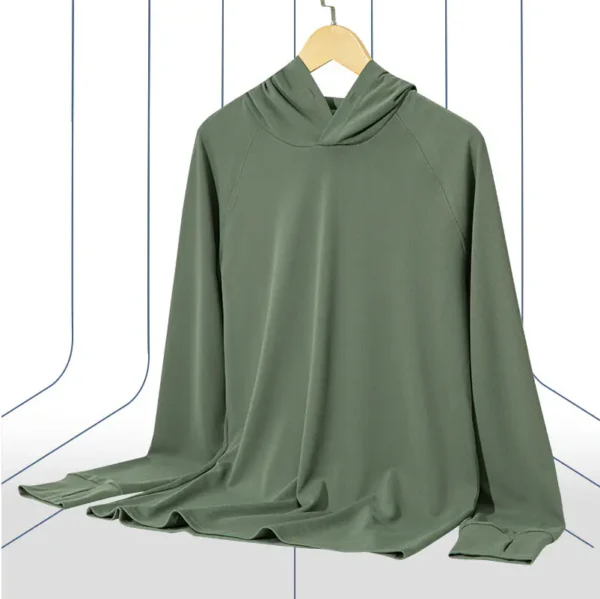 Autumn new men's hooded sweatshirt running sports fitness clothes breathable casual long-sleeved T-shirt - Image 3
