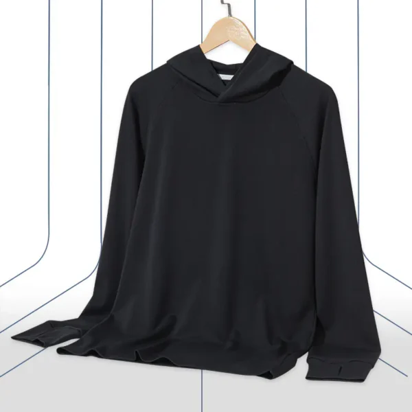 Autumn new men's hooded sweatshirt running sports fitness clothes breathable casual long-sleeved T-shirt - Image 2