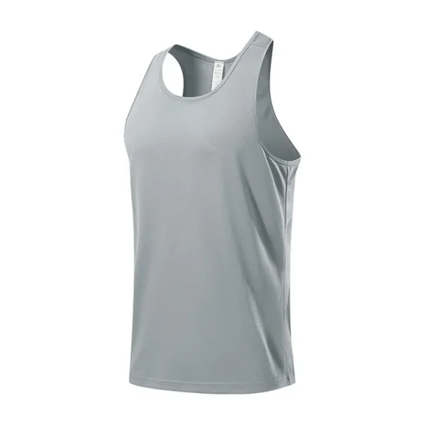 2Pcs Stretch Mesh Racerback Vest Men 2023 Summer New Sports Fitness Gym Running Training Vest Sweat Wicking Casual Pullover Tops - Image 5