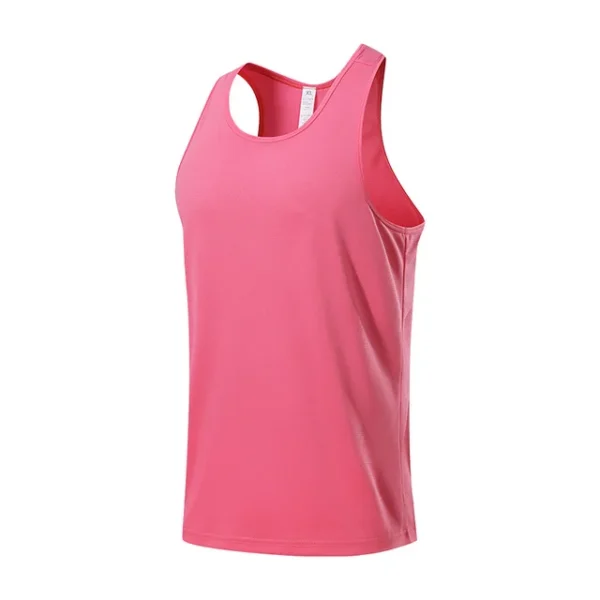 2Pcs Stretch Mesh Racerback Vest Men 2023 Summer New Sports Fitness Gym Running Training Vest Sweat Wicking Casual Pullover Tops - Image 4